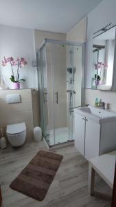 Ένα μπάνιο στο Ferienwohnung Uschi