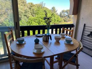 Balkón nebo terasa v ubytování Home dans la pinède pour 4 personnes