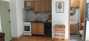 Kuchyň nebo kuchyňský kout v ubytování Appartements au bord de la rivière