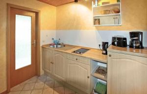 una piccola cucina con un lavello e un bancone di Ferienwohnung Altenkirchen ad Altenkirchen