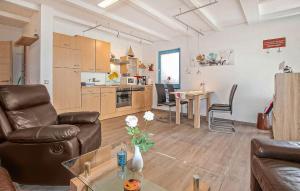 Kuchyň nebo kuchyňský kout v ubytování Ferienwohnung Klink