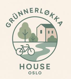 a logo of a house and a bike at Grunerløkka House - Oslo in Oslo