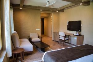 TV a/nebo společenská místnost v ubytování Hotel Stendel