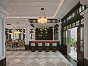 a rendering of the lobby of a hotel with a bar at Koji in Ấp Ngọc Hải