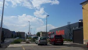 a parking lot with cars parked in a parking lot at Jasmina in Senj