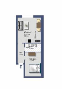 a schematic diagram of a building at Appartementhaus Schleiblick in Kappeln