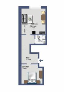 a floor plan of a house at Appartementhaus Schleiblick in Kappeln +143 photos