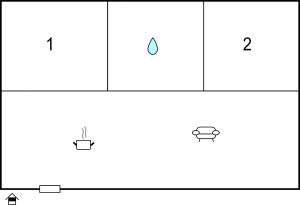The floor plan of Lovely Apartment In Longobardi Marina
