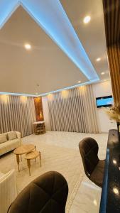 Ruang duduk di Beautiful Villa with Jacuzzi -Yassmine Hammamet