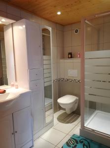 Koupelna v ubytování Gîte La Clé Des Champs + 22 fotografií