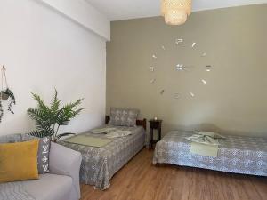 Postel nebo postele na pokoji v ubytování AGGELIKI STUDIOS