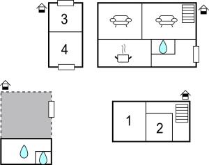 Plan piętra w obiekcie Stunning Home In Simrishamn With Wifi
