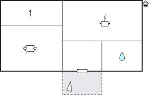 a block diagram of a flowchart with four arrows at Gorgeous Home In Vimmerby With Kitchen in Vimmerby