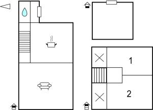 a schematic diagram of a house with three different diagrams at Holiday Home Lertagsvägen Mörbylånga in Mörbylånga