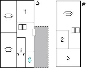 two diagrams showing the phases of a building at Gorgeous Home In Degerhamn With Kitchen in Degerhamn