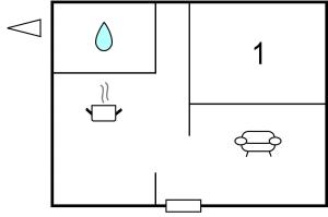 a diagram of a stove with a cup and a kettle at Holiday Home Tingstäte Martebo Kvie in Tingstäde