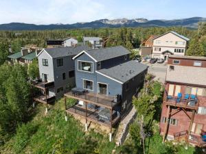 an aerial view of a house with a deck at 838B Wapiti Dr in Fraser