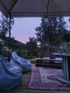 Posezení v ubytování Cabaña Mirador