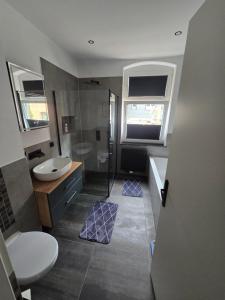 Koupelna v ubytování Havel Suites