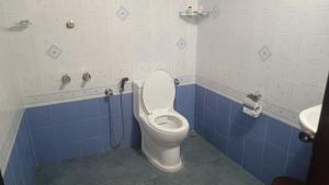 a bathroom with a toilet and a sink at Riverine Homestay Kochin in Ernakulam