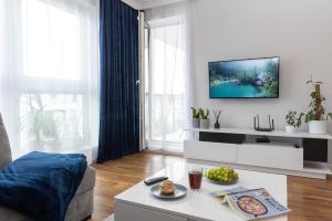 Μια τηλεόραση ή/και κέντρο ψυχαγωγίας στο Luxus Apartament Zacumowani