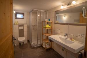 Kúpeľňa v ubytovaní Ferienhaus Ötztal-Lodge