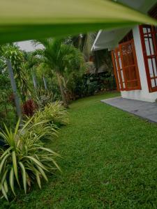 a house with a yard with green grass and plants at BamBoo Villa in Walliwala East