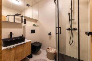 Koupelna v ubytování Apartmány Plavy