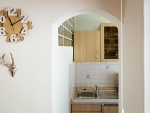 kuchnia ze zlewem i łukiem w obiekcie Apartment Studio Esche 3 by Interhome w mieście Ellmau