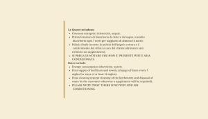 a page of a document with a checklist at Residence in Malamurì near Budoni, apartments 4 beds with private outdoor area in Budoni