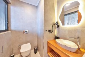 Koupelna v ubytování Lyxos Hotel