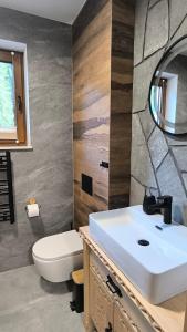 Kúpeľňa v ubytovaní Korona Pienin Domki & Apartamenty + 37 fotografií