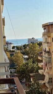 a view of the ocean from a building at Leo apartaments with sea view in Durrës