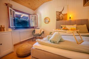 Posezení v ubytování Studio avec sauna - 300m des pistes