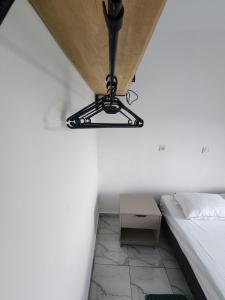 Ένα ή περισσότερα κρεβάτια σε δωμάτιο στο Apartment with panoramic view
