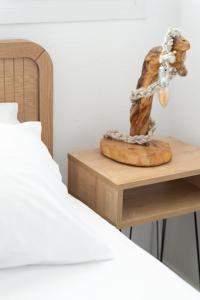 A bed or beds in a room at Eden apartments Paliouri- Concordia apartment
