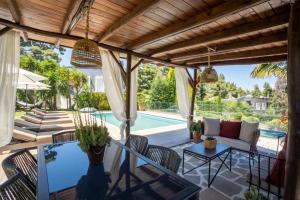 The swimming pool at or close to Eden apartments Paliouri- Concordia apartment