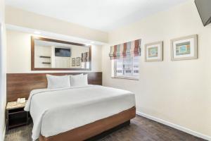 Postel nebo postele na pokoji v ubytování Crystal Beach Suites Miami Oceanfront Hotel