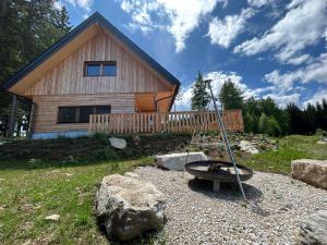 Zahrada ubytování Modriach-Chalet