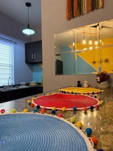 a table with a cake on top of it at Discreet luxury in an exclusive area in Matamoros