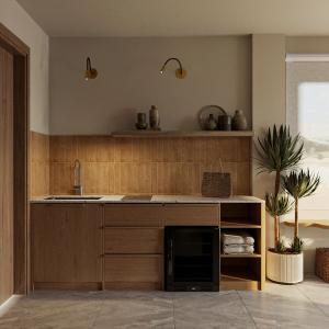 a kitchen with a sink and a counter at 603 Khâm Thiên Someli in Hanoi