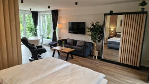 Postel nebo postele na pokoji v ubytování Hotel Zur Mühle