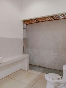 une salle de bain avec toilettes et baignoire dans l'établissement Lovina villa cinta, à Lovina