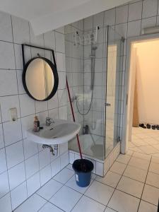 Koupelna v ubytování Wohnung- ideal für Kurz- und Langzeitmiete