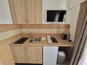 Kuchyň nebo kuchyňský kout v ubytování Guest House Damjana