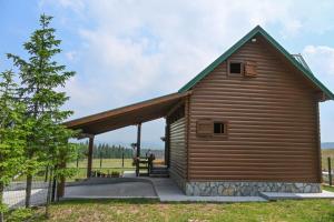 a log cabin with a gambrel roof at Mountain Viewpoint in Žabljak