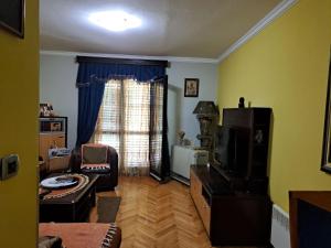a living room with a couch and a tv at Holiday 2 in Kotor