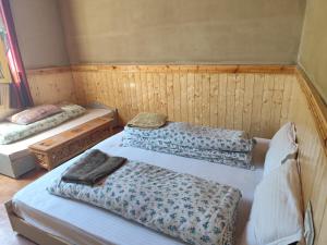 a room with two twin beds in a room at Life inn Spiti in Kaza