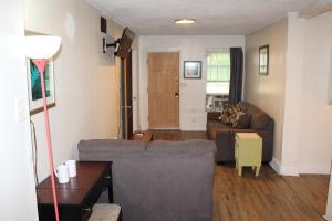 a living room with a couch and a table at HISTORIC HILL APT2 (Downstairs) in Tuskegee +19 photos