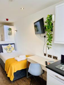 Kuchyň nebo kuchyňský kout v ubytování Fox House Studios, Aparthotel
